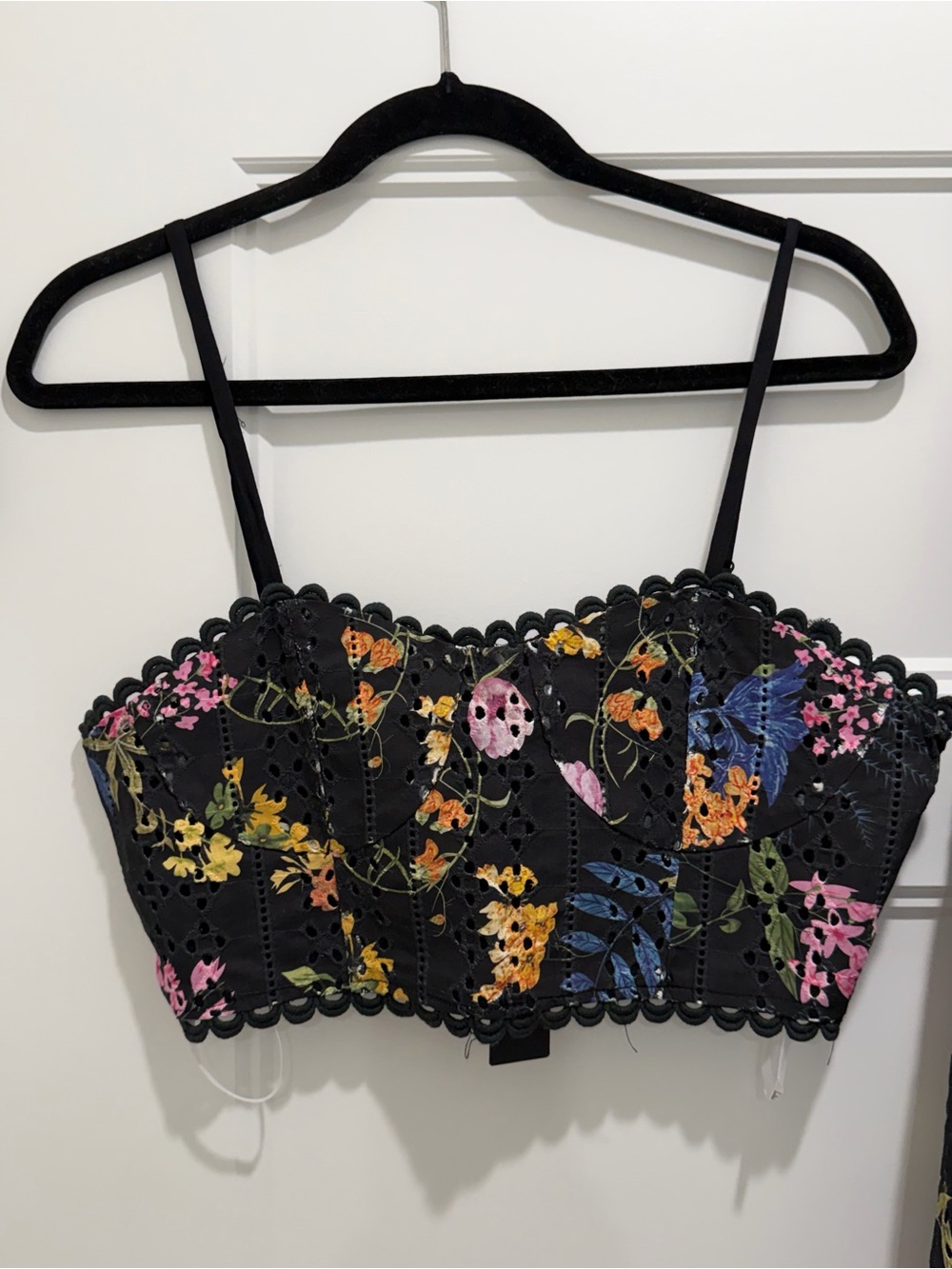 Floral Lace Midi Skirt in Black - Picture 4 of 10